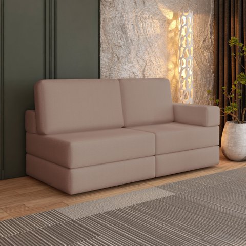 Sofá Cama À Vácuo 2 Lugares Linha Modular Flip Magic