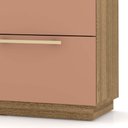 Ver imagem 4 de Mesa de Cabeceira 2 Gavetas 50cm Dubai - Vlr Móveis: Nature/camarim