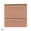 Ver imagem 3 de Mesa de Cabeceira 2 Gavetas 50cm Dubai - Vlr Móveis: Nature/camarim