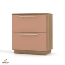 Ver imagem 5 de Mesa de Cabeceira 2 Gavetas 50cm Dubai - Vlr Móveis: Nature/camarim