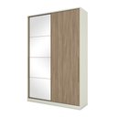 Ver imagem 1 de Guarda-roupa Modulado 158,5cm com Espelho 2 Portas de Correr Seletto Henn - Areia/jequitibá
