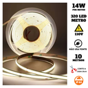 Ver imagem 1 de Fita Cob 320 Led's 10 Metros Ip44 110v 14w 4000k Liga Direto