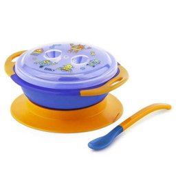 Lillo Prato com Tampa/Colher/Ventosa 619321 Azul - 1