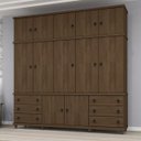 Ver imagem 1 de Guarda-Roupa Casal 12 Portas 6 Gavetas Monte Carlo Móveis Germai