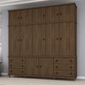 Guarda-Roupa Casal 12 Portas 6 Gavetas Monte Carlo Móveis Germai - 1
