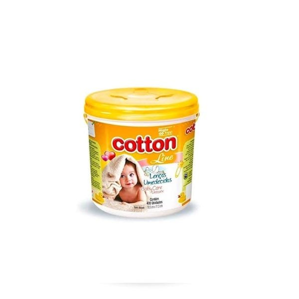 Lenços Umedecidos Baby Care Unissex Balde 400Un Cotton C/4 - 1