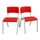 Ver imagem 2 de Kit 2 Cadeiras Infantil Iso Vermelha Brinquedoteca Escolas Ecomhome