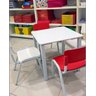 Kit 2 Cadeiras Infantil Iso Vermelha Brinquedoteca Escolas Ecomhome - 7