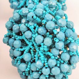 Anel Porta Guardanapo Azul Tiffany 10x8x8cm 4pc Mesa Posta - 4