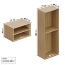 Ver imagem 5 de Guarda-Roupa 2 Módulos 4 Portas 3 Prateleiras Frame CabeCasa MadeiraOriginals