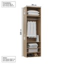 Ver imagem 4 de Guarda-Roupa 2 Módulos 4 Portas 3 Prateleiras Frame CabeCasa MadeiraOriginals