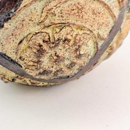 Bola Decorativa Marrom E Bege 10cm Floral Resina Decoração - 3