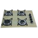 Ver imagem 4 de Cooktop Chamalar Bivolt Premium Ultra Chama 4 Bocas Vidro Temperado Amadeirado Claro