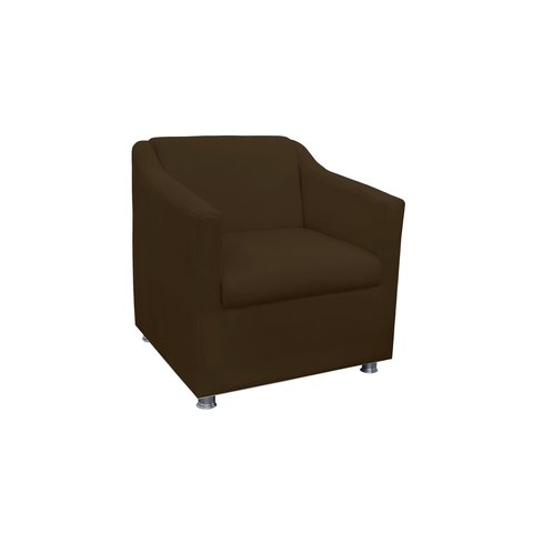 Poltrona para Sala Tilla Suede Marrom - Belliv Decor