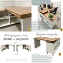 Ver imagem 4 de Conjunto Escritório Home: Escrivaninha 5946 + Balcão 6097