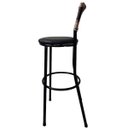 Ver imagem 4 de Kit 8 Banquetas Bistrô Aço Junco Sintetico Degrade Assento Preto