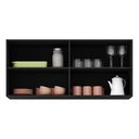 Ver imagem 4 de Armário de Cozinha Aéreo 120cm 2 Portas Veneza Multimóveis V3682 Preto/Dourado