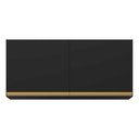 Ver imagem 5 de Armário de Cozinha Aéreo 120cm 2 Portas Veneza Multimóveis V3682 Preto/Dourado