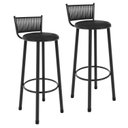 Ver imagem 2 de Kit 2 Banquetas Altas Estofadas Suede e Aço Bete Preto