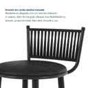 Ver imagem 4 de Kit 2 Banquetas Altas Estofadas Suede e Aço Bete Preto