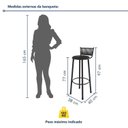 Ver imagem 3 de Kit 2 Banquetas Assento Estofado para Cozinha Bete