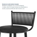 Ver imagem 4 de Kit 2 Banquetas Altas Estofadas Suede e Aço Bete Preto