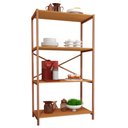 Ver imagem 1 de Estante Armário Steel 90cm Estilo Industrial com Pés em Aço Cobre/naturale