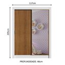 Ver imagem 3 de Guarda-Roupa Infantil Madesa Bento 2 Portas de Correr com Espelho 2 Gavetas Branco/Rustic Cor:Branco