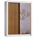 Ver imagem 2 de Guarda-Roupa Infantil Madesa Bento 2 Portas de Correr com Espelho 2 Gavetas Branco/Rustic Cor:Branco