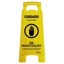 Ver imagem 1 de Cavalete Amarelo 27x65cm Cuidado - em Manutenção - 700am - Sinalize
