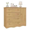 Ver imagem 2 de Cômoda Infantil 95cm 1 Porta e 4 Gavetas Realeza Multimóveis Mp4454 Madeirado Madeirado