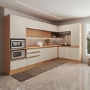 Ver imagem 1 de Cozinha Planejada 10 Peças Armários Balcões Torre Quente e Paneleiro Aroeira CabeCasa MadeiraOriginals Cinza/Sereno