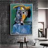 Quadro Pablo Picasso Mulher Com Chapéu Amarelo:90x60 cm/DOURADA - 1
