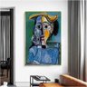 Quadro Pablo Picasso Mulher Com Chapéu Amarelo:90x60 cm/DOURADA - 6