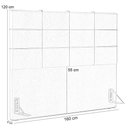 Ver imagem 6 de Kit Cabeceira Cama Box Queen 160cm com Calçadeira Roma W01 Couríssimo Camel - Lyam Lyam Decor
