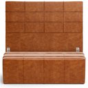 Ver imagem 4 de Kit Cabeceira Cama Box Queen 160cm com Calçadeira Roma W01 Couríssimo Camel - Lyam Lyam Decor