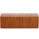 Ver imagem 2 de Kit Cabeceira Cama Box Queen 160cm com Calçadeira Roma W01 Couríssimo Camel - Lyam Lyam Decor