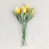 Mini Tulipa Amarela Planta Artificial 20x7cm Buque Decoração - 3