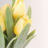 Mini Tulipa Amarela Planta Artificial 20x7cm Buque Decoração - 5