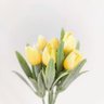 Mini Tulipa Amarela Planta Artificial 20x7cm Buque Decoração - 2