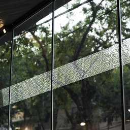 Adesivo Faixa Jateado Porta de Vidro Anti Trombada Segurança Arte na Arte Faixa de Adesivo Jateado P - 5