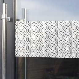 Adesivo Faixa Jateado Porta de Vidro Anti Trombada Segurança Arte na Arte Faixa de Adesivo Jateado P - 7