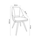 Ver imagem 3 de Cadeira para Sala de Jantar Linho Nora Cinza/Off White