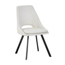 Ver imagem 2 de Cadeira para Sala de Jantar Linho Nora Cinza/Off White