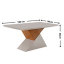 Ver imagem 4 de Mesa de Jantar Aster 180cm Tampo MDF Vidro Canto Copo com 6 Cadeiras Aline