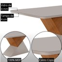Ver imagem 6 de Mesa de Jantar Aster 180cm Tampo MDF Vidro Canto Copo com 6 Cadeiras Aline