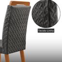 Ver imagem 5 de Mesa de Jantar Aster 180cm Tampo MDF Vidro Canto Copo com 6 Cadeiras Aline