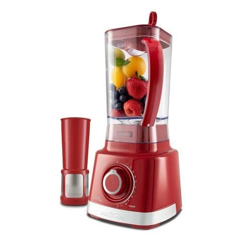 Liquidificador 1400w Filtro 12 Velocidades Inox Turbo 127v Vermelho