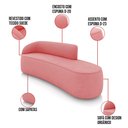 Ver imagem 3 de Sofá 4 Lugares Orgânico 220cm Morgan e Poltrona Lua Suede Rosê D03 - D’Rossi