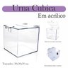 Urna Acrílico Sorteio Caixa Sugestões Cubo 30 Cm X 30 Cm - 1